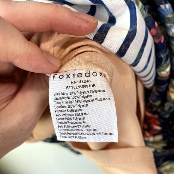 Foxiedox Meadow Open Back Floral Dress M - Picture 11 of 13